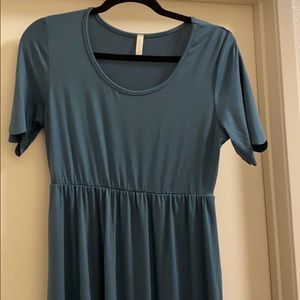 Teal pink blush maxi maternity dress